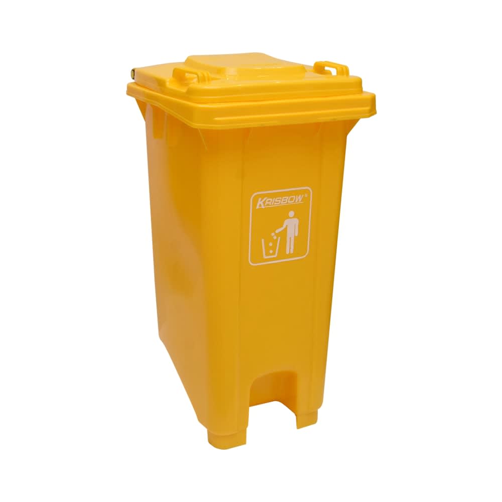 Jual Krisbow 120 Ltr Tempat Sampah Plastik Outdoor Kuning Terbaru Ruparupa 9482