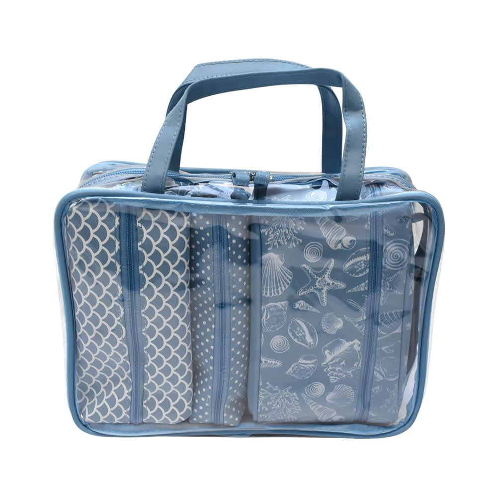 Jual Set Pouch Kecantikan 77 4 4 Pcs Biru Putih Terbaru Jual Set Pouch Kecantikan 77 4 4 Pcs Biru Putih Terbaru