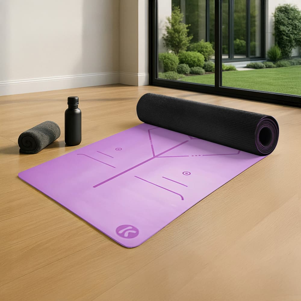 Jual Berwyn Matras Yoga Pu Rubber Asana 0 3 Cm Ungu ...
