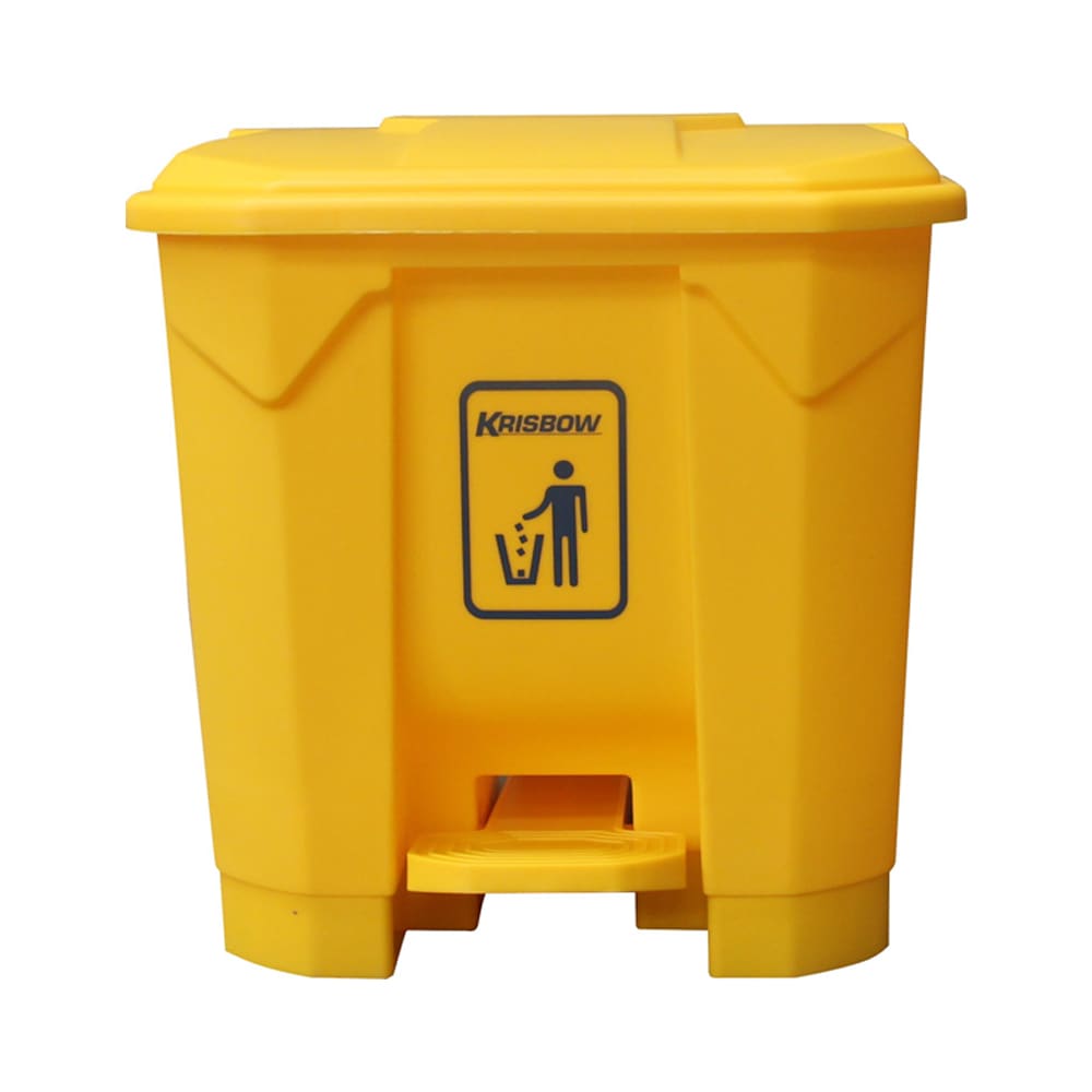 Jual Krisbow 30 Ltr Tempat Sampah Plastik Outdoor Kuning Terbaru Ruparupa 6466