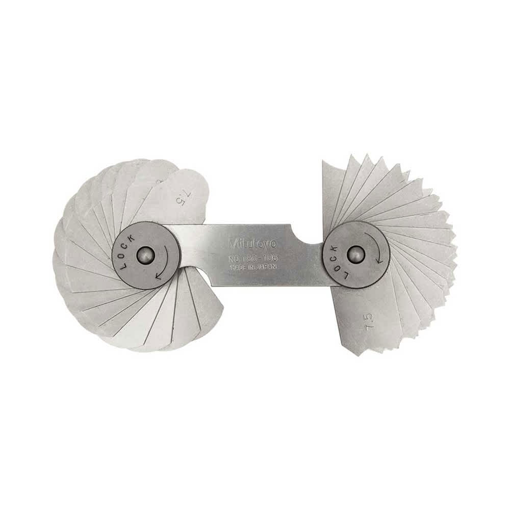 Jual Mitutoyo Set 32 Pcs Alat Ukur Radius Gage 7 5 15 0 Mm 186 106