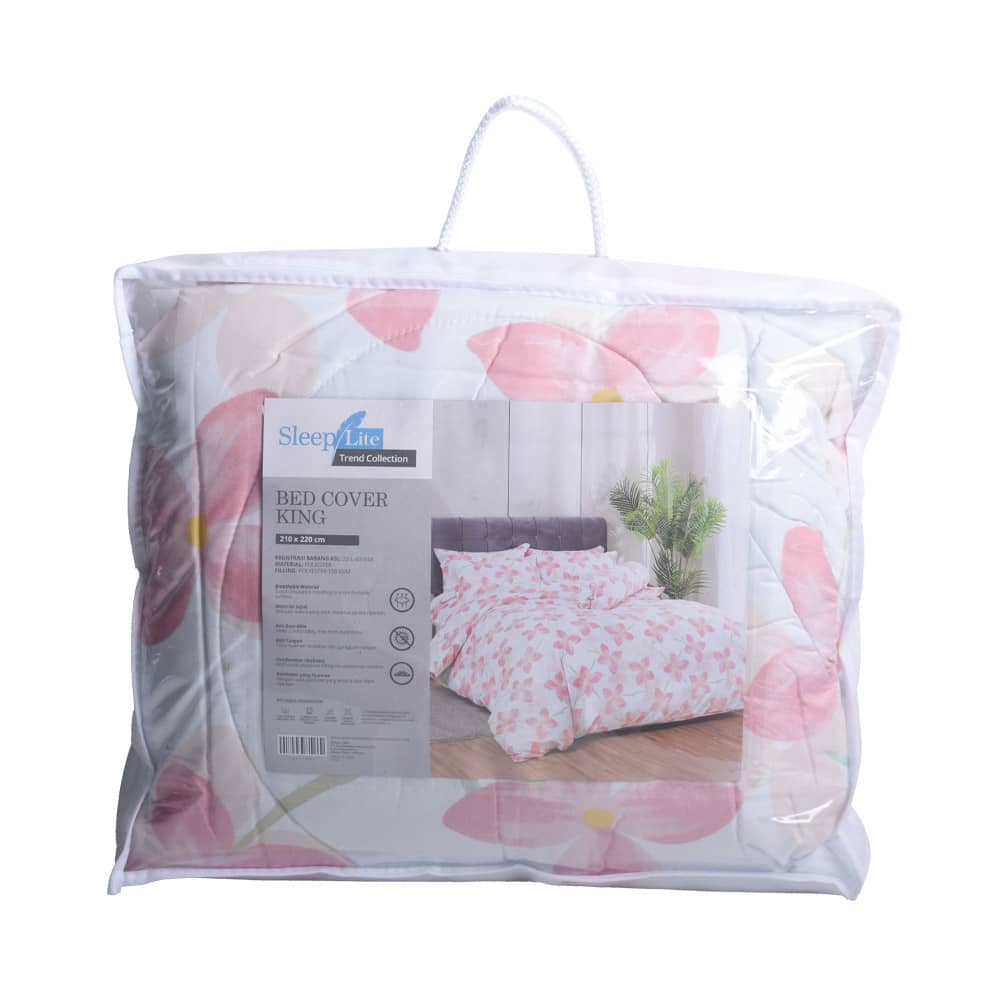 Jual Sleeplite 210 X 220 Cm Bed Cover Polyester Violet Pink Terbaru