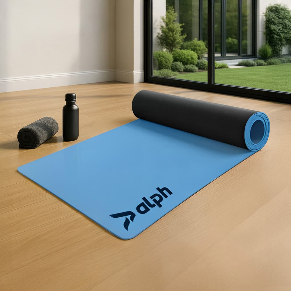 Jual Alph Matras Yoga Double Layer Biru Terbaru