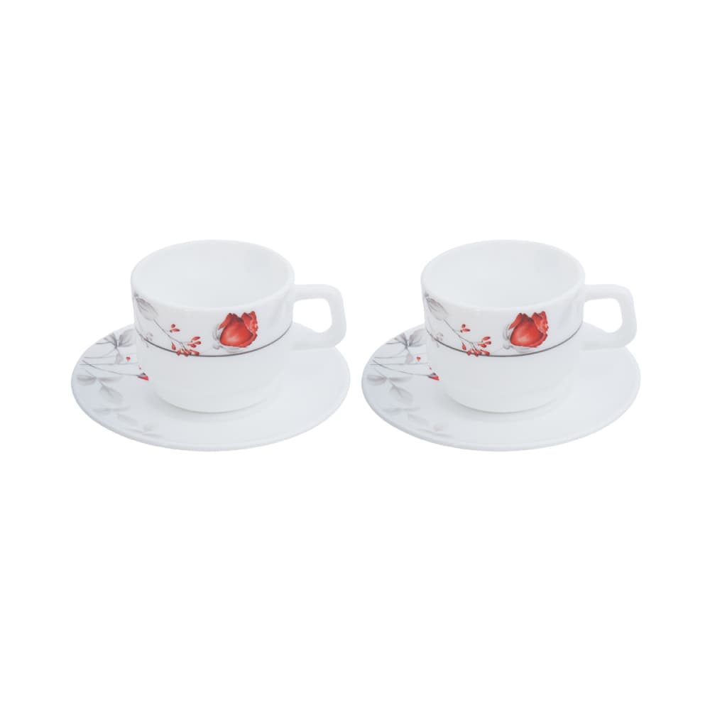 Jual Delicia Set 2 Pcs Cangkir Saucer Rose Merah Putih Terbaru Ruparupa 5373