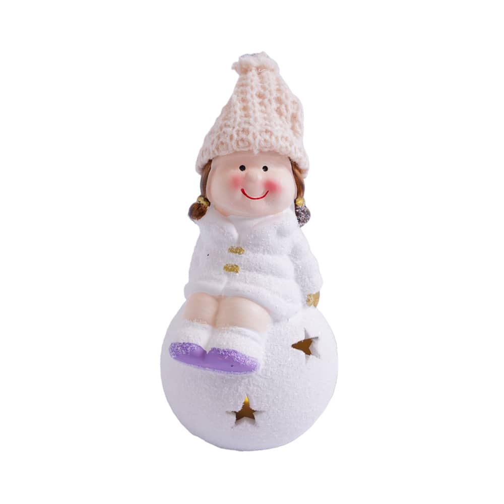 Jual Noelle 16 Cm Miniatur Dekorasi Natal Christmas Girl Sit In Ball Terbaru Ruparupa 9862