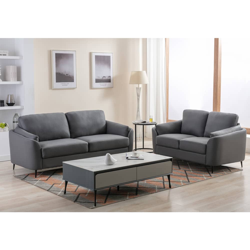 Sofa Bench Informa Jual Informa Lynden Set Sofa Fabric 2 3 Seater Abu Abu Tua Terbaik ...