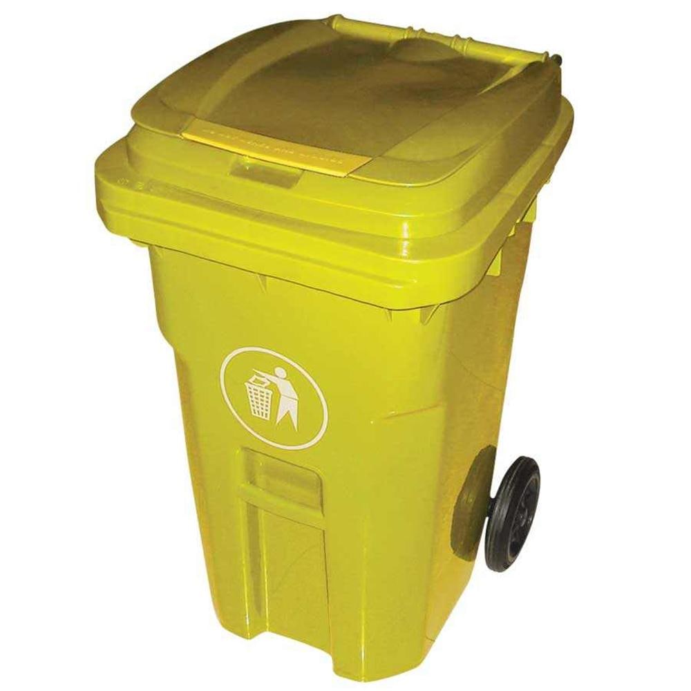 Jual Krisbow Tempat Sampah Plastik Outdoor 100 Ltr Kuning 