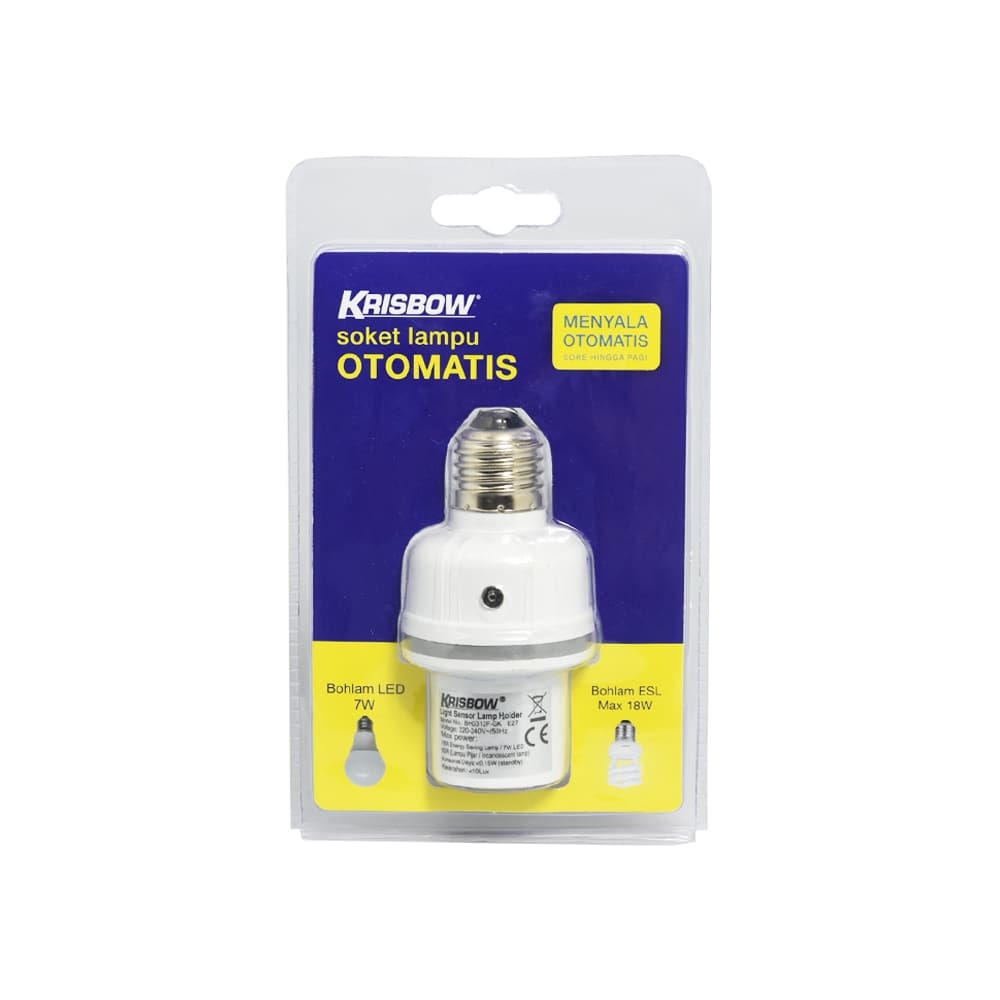 KRISBOW SOKET LAMPU OTOMATIS DENGAN SENSOR .