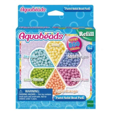 REFILL PASTEL SOLID BEAD PACK AQUABEADS