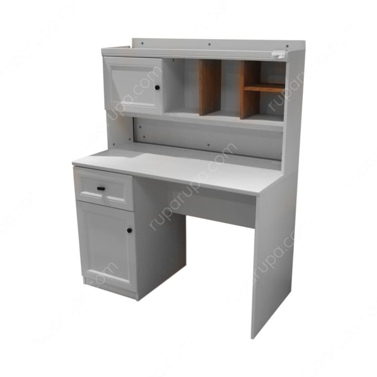 MILTON STUDY DESK WITH HUTCH WHITE (U/2)