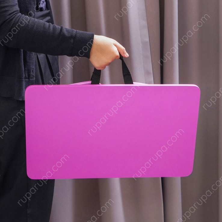 MINI OXY FOLDING TABLE WITH STRAP PINK