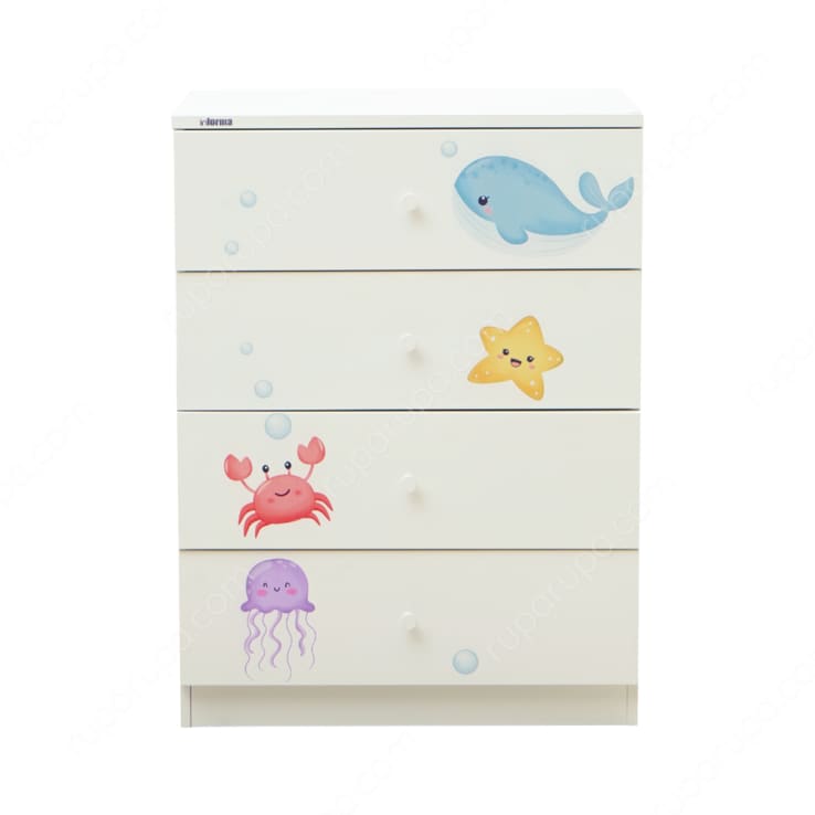 LILO CHEST 4 DRAWERS SEA ANIMALS