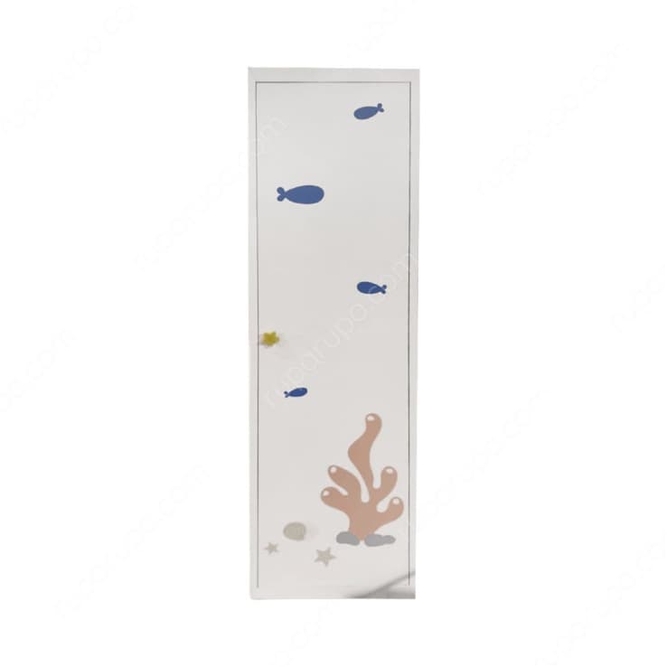 KIARA 1 DOOR METAL WARDROBE WHITE