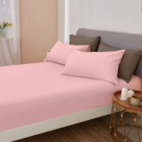 Gambar Linotela 100x200 Cm Seprai Single Katun Fitted - Soft Pink