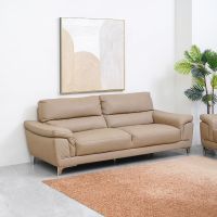 Gambar Informa Kringle Sofa Kulit 3 Seater - Cokelat Muda