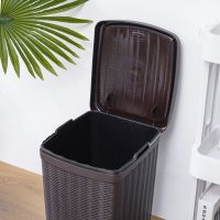 Gambar Stefanplast 20 Ltr Elegance Tempat Sampah Plastik - Cokelat Tua