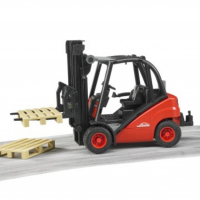 Gambar Bruder Diecast Mobil Linde Forklift H30d W/2 Pallets