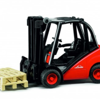 Gambar Bruder Diecast Mobil Linde Forklift H30d W/2 Pallets