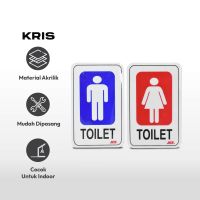 Gambar Kris 10x16 Cm Stiker Anodized Akrilik Toilet Pria Dan Wanita