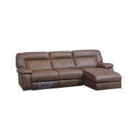 Gambar M & D Savio Sofa Sectional Recliner Kulit - Cokelat