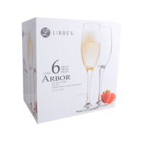 Gambar Libbey 170 Ml Set 6 Pcs Arbor Flute Gelas Sampanye