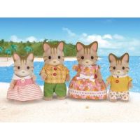 Gambar Sylvanian Families Set Boneka Hewan Striped Cat Family 5180