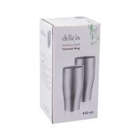 Gambar Delicia 450 Ml Mug Vacuum Flask - Silver