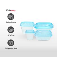 Gambar Krishome Set 18 Pcs Wadah Makanan Clip & Fresh - Biru