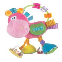 Gambar Playgro Boneka Hewan Activity Rattle Clopette Pink 112056