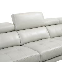 Gambar Ferrara Teramo Sofa L Sectional Kulit - Abu-abu