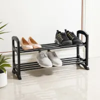 stora-rak-sepatu-stackable-2-tingkat---hitam