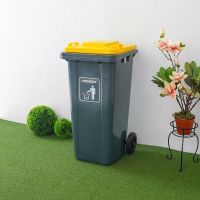 Gambar Krisbow 120 Ltr Tempat Sampah Plastik Outdoor - Abu-abu