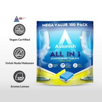 Gambar Astonish Set 100 Pcs All In 1 Tablet Dishwasher - Lemon