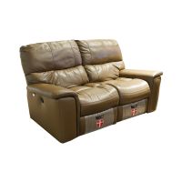 Gambar M & D Donatello Set Sofa Electric Recliner Kulit - Cokelat Muda