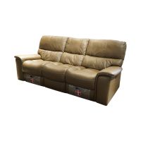 Gambar M & D Donatello Set Sofa Electric Recliner Kulit - Cokelat Muda