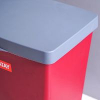 Gambar Tatay 23 Ltr Tempat Sampah Plastik Cubic - Merah