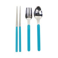 Gambar Kris Set 3 Pcs Alat Makan Minimalis - Biru