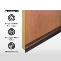 Gambar Krisbow 91 Cm Penutup Lubang Bawah Pintu Pvc Rubber - Cokelat