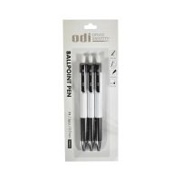 Gambar Odi Set 3 Pcs Retractable Ball Pen 0.7mm - Hitam