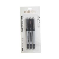 Gambar Odi Set 3 Pcs Roller Ball Pen 0.5mm - Hitam