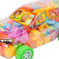 Gambar Kiddy Star Set 76 Pcs Blocks Car - Hijau