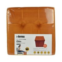 Gambar Informa Bangku Ottoman Lipat Velvet - Orange