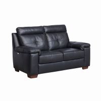 Gambar M & D Neo Treviso Set Sofa Kulit 2 & 3 Seater - Hitam