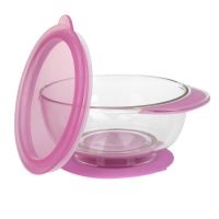 Gambar Nuby Tempat Makan Bowl Tritan 1hnd Suction Pink 125139