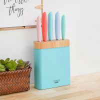 Gambar Cooking Color Set 6 Pcs Hayes Pisau Dapur Dengan Block Penyimpanan