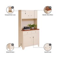 Gambar Selma Hector Kabinet Dapur Metal - Walnut