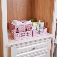 Gambar Stora 32.7x 24.6x 14.3 Cm Set 3 Pcs Keranjang Penyimpanan - Pink