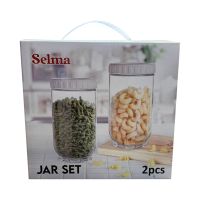 Gambar Selma 900 Ml Set 2 Pcs Jaiden Stoples Kaca