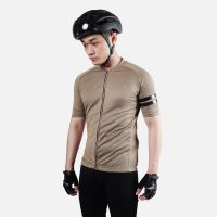 Gambar Alph Jersey Sepeda Pria Plain Stripe Ukuran M - Olive