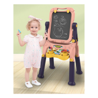 Gambar Kiddy Star Papan Tulis Easel 2 In 1 - Pink